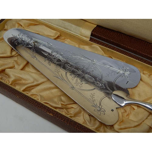 151 - French silver cake slice by Christofle in original box, 6 oz