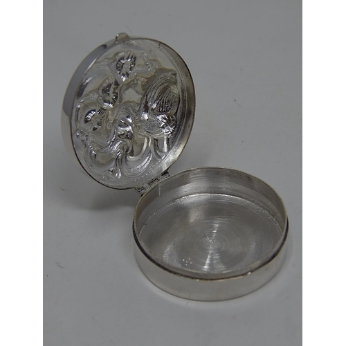 157 - Art Nouveau Style Sterling silver .925 snuff/pill box