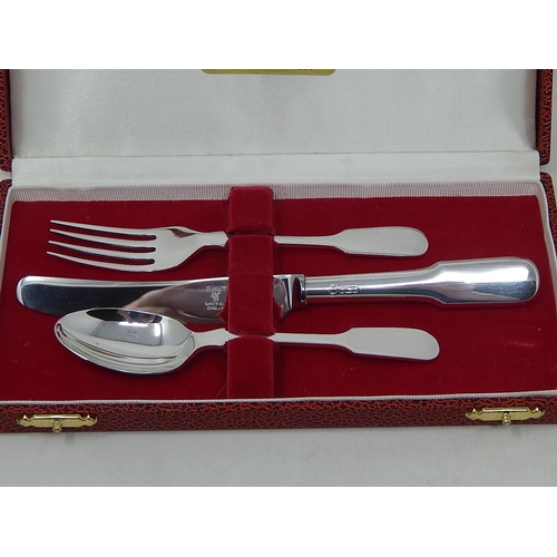 173 - Silver knife, fork & spoon set (boxed), Sheffield 1998