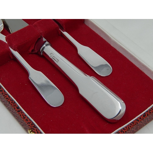 173 - Silver knife, fork & spoon set (boxed), Sheffield 1998