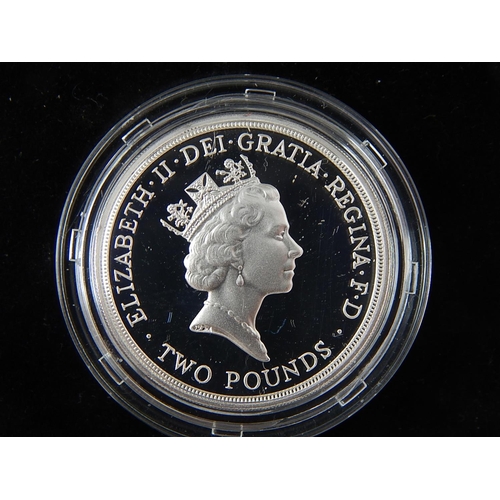 176 - Royal Mint silver proof two pound coin, 1994, Commemorating the Tercentenary of the Bank of
England