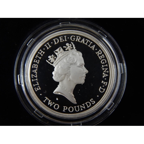 177 - Royal Mint silver proof two pound coin, 1995, Commemorating the end of the Second World
War