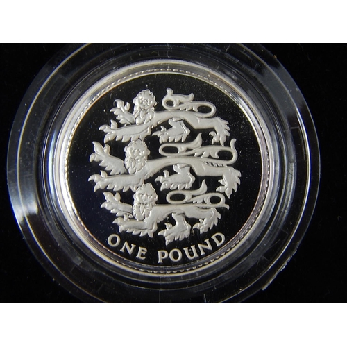 178 - Royal Mint silver proof one pound coin, 1997, Representing the four constituent parts of the
United ... 