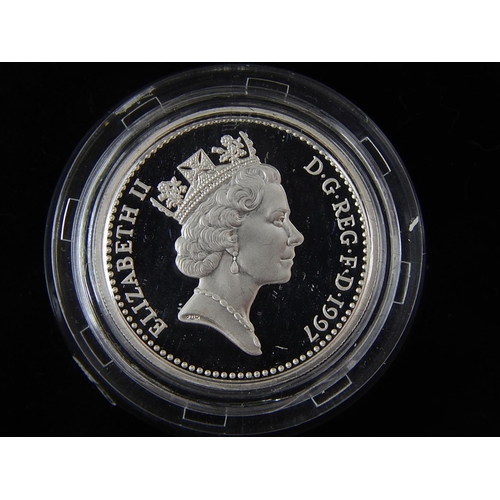 178 - Royal Mint silver proof one pound coin, 1997, Representing the four constituent parts of the
United ... 