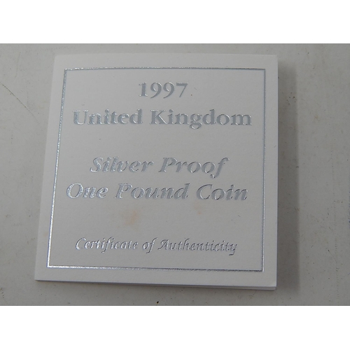 178 - Royal Mint silver proof one pound coin, 1997, Representing the four constituent parts of the
United ... 