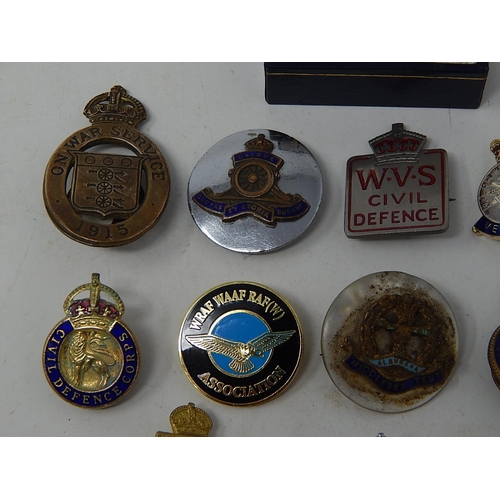 181 - 15 military lapel & sweetheart brooches