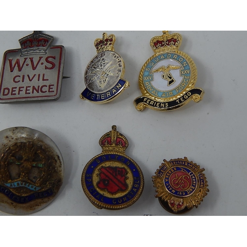 181 - 15 military lapel & sweetheart brooches