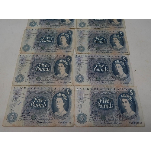 101 - Bank of England £5.00 Notes (10)