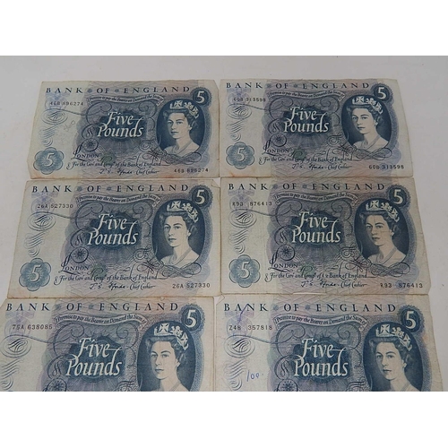 101 - Bank of England £5.00 Notes (10)