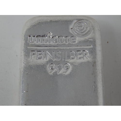 122 - UMICORE 1 Kilo .999 Silver Bullion Bar