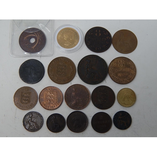 89A - Collection of early Copper coinage to include George IV Copper Farthing 1823; Farthings 1901, 1903; ... 