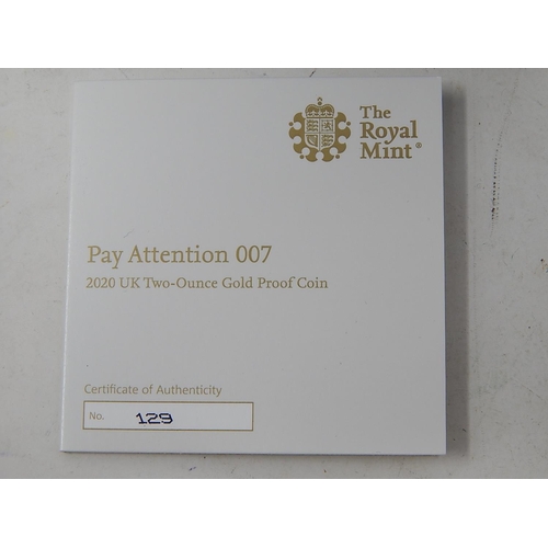 89C - James Bond Pay Attention 007 £200 2 Ounce Gold Rarity is the second issue of a series of three relea... 