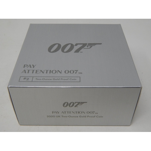 89C - James Bond Pay Attention 007 £200 2 Ounce Gold Rarity is the second issue of a series of three relea... 