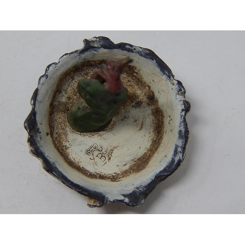 359 - Cold Painted Austrian Bronze Frog Bottle Top: Marked on Base.