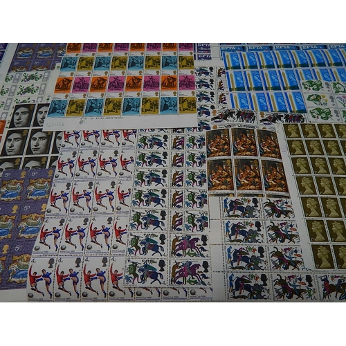 374 - Large Collection of British Blocks/Sheets of MNH with original gum.