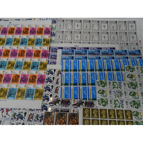 374 - Large Collection of British Blocks/Sheets of MNH with original gum.