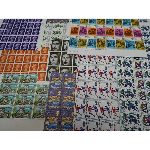 374 - Large Collection of British Blocks/Sheets of MNH with original gum.