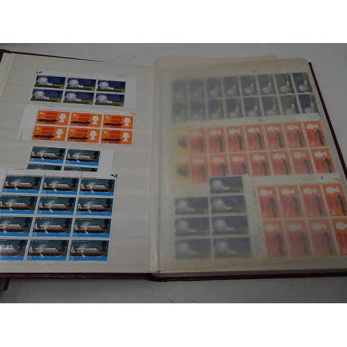 376 - Stockbook Full of Various Sized Blocks of British Pre-Decimalisation Stamps with Gum: High Catalogue... 