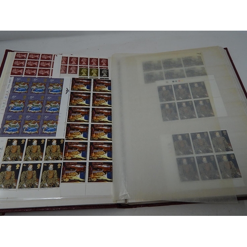 376 - Stockbook Full of Various Sized Blocks of British Pre-Decimalisation Stamps with Gum: High Catalogue... 