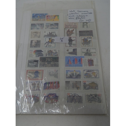 367 - Good Collection of West German unmounted mint stamps.