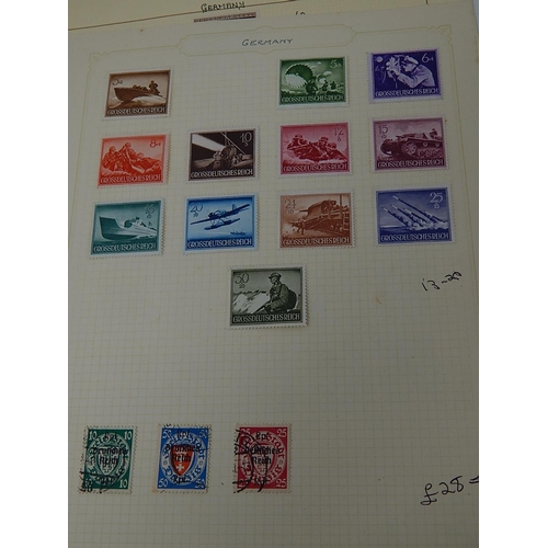 368 - Collection of WWII Third Reich Stamps on 10 Album Pages: High Catalogue Value