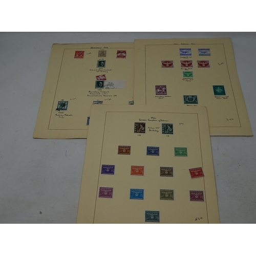 368 - Collection of WWII Third Reich Stamps on 10 Album Pages: High Catalogue Value