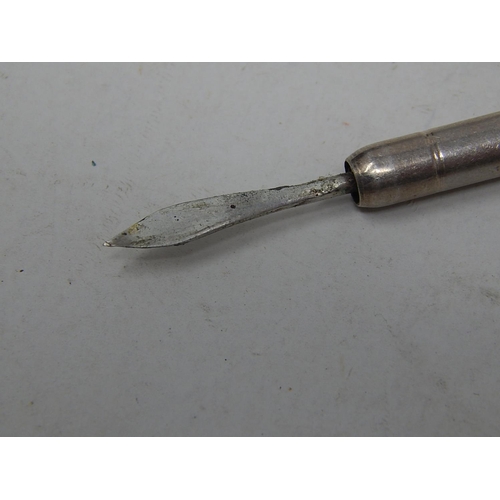 204E - A Victorian Silver Propelling Toothpick Hallmarked Birmingham 1887.