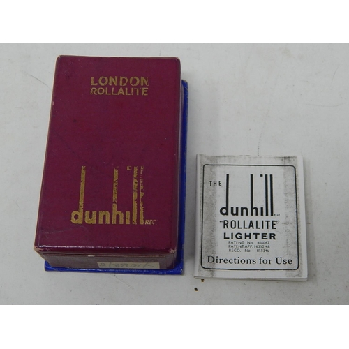 204H - Vintage Dunhill Rollalite Lighter in Original Box with Instructions.