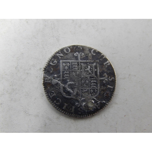 120C - Charles II Undated Half Groat S3383 Fair to Fine attempt at piercing