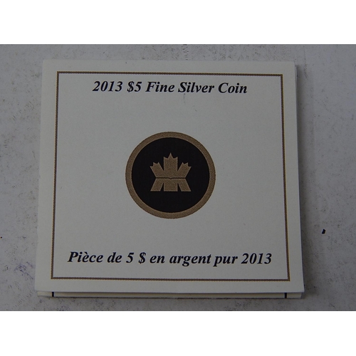 120K - 25th Anniversary 1oz Fine Silver Maple Leaf 2013 with COA