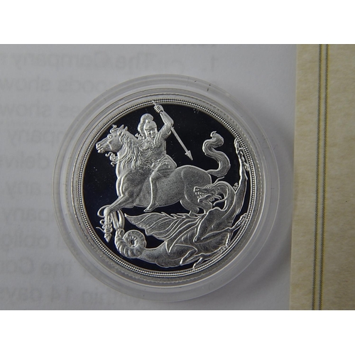 120L - Brilliant Uncirculated Silver Sovereign 2019 with COA in Case of Issue