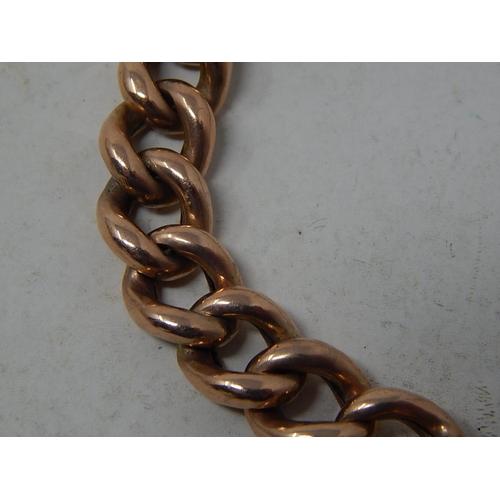 178 - 9ct Rose Gold Padlock Bracelet: Weight 17.2g