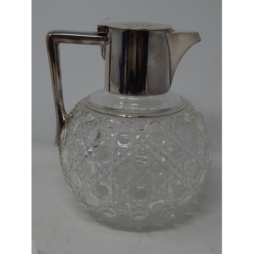 188 - Victorian Silver Plated Claret Jug dated 1891 From a Design by Christopher Dresser.