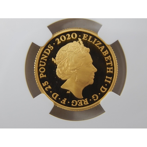 155C - James Bond 2020 Gold Quarter Ounce Series One Coin housed in NGC PF69 ULTRA CAMEO certified holder