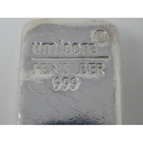 155F - UMICORE 1 Kilo .999 Silver Bullion Bar