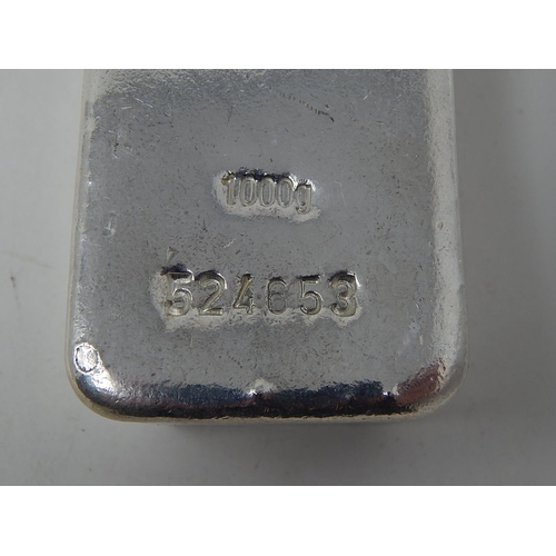 155F - UMICORE 1 Kilo .999 Silver Bullion Bar