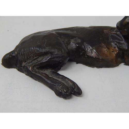 330 - Quality Cast Bronze of a Hare: Measures 8cm