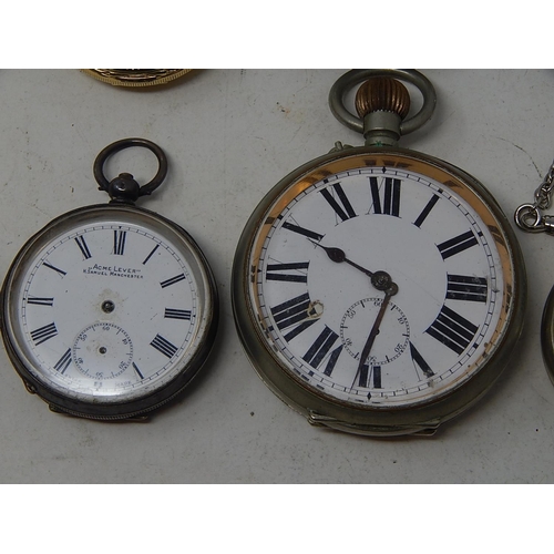 142 - Collection of 8 x pocket watches mainly Russian together with a hallmarked silver pocket watch and a... 