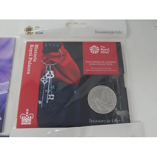 39 - Guernsey The Pantomine 2019 collection of 50p coins x 2; Classic pooh 50p; Rosalind Franklin 50p (2)... 