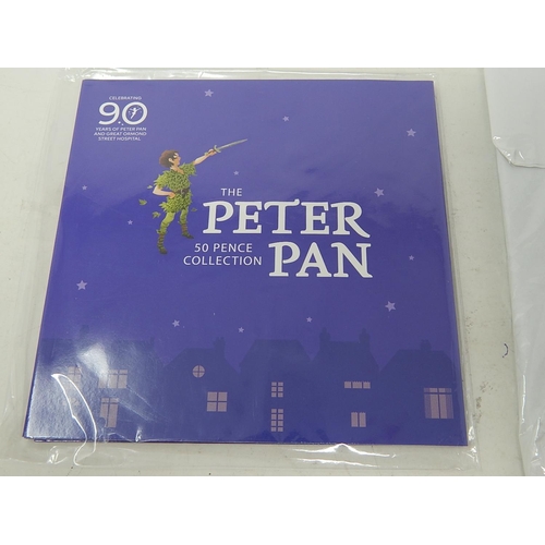 62 - Rupert Bear Manx 2020 50p Coin Collection in pack; Isle of Man Peter Pan 50p collection in aid of Gr... 