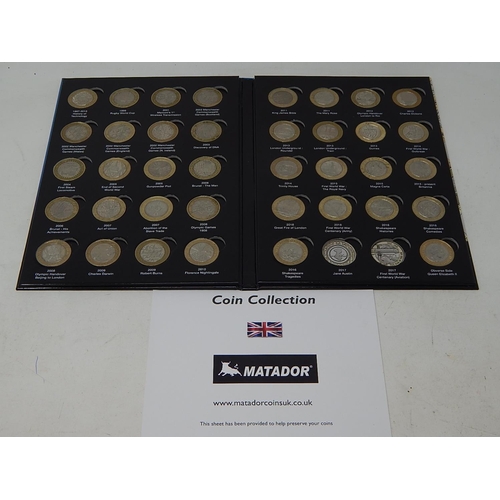 15 - Collection of 38 x £2 coins in collector's album generally Very Fine or better