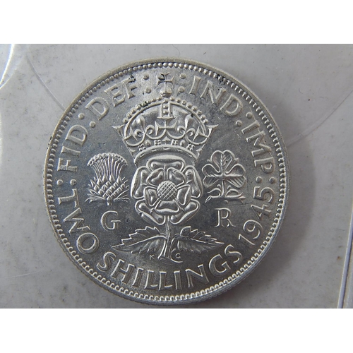 154F - 10 x George VI Silver Florins (Two Shillings) 1944/45