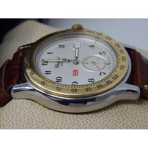 223 - Gentleman's Chopard Bi Miglia Wristwatch with Date Aperture, Subsidiary Dial on Brown Leather Strap ... 