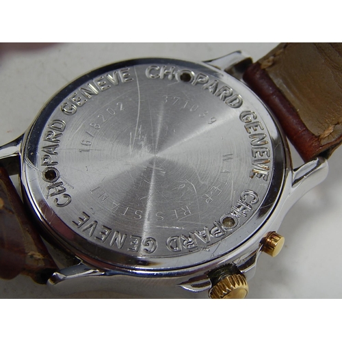 223 - Gentleman's Chopard Bi Miglia Wristwatch with Date Aperture, Subsidiary Dial on Brown Leather Strap ... 