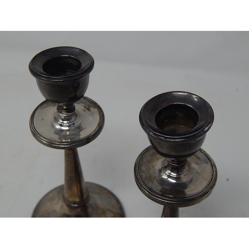 226 - Pair of Silver Candlesticks Hallmarked Birmingham 1915 by Lawson Gammage: Measuring aprrox 6