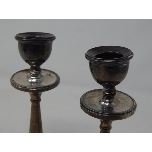 226 - Pair of Silver Candlesticks Hallmarked Birmingham 1915 by Lawson Gammage: Measuring aprrox 6