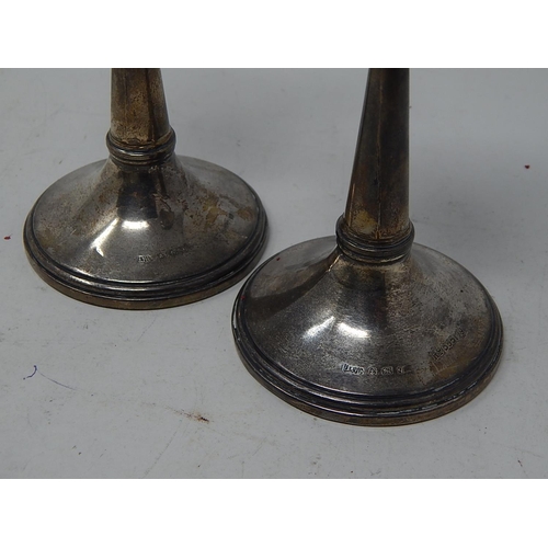 226 - Pair of Silver Candlesticks Hallmarked Birmingham 1915 by Lawson Gammage: Measuring aprrox 6