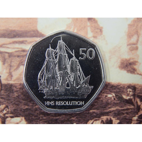 86 - HMS Resolution 2020 50p, Cutty Sark 2020 50p both as struck in Pobjoy mint packs