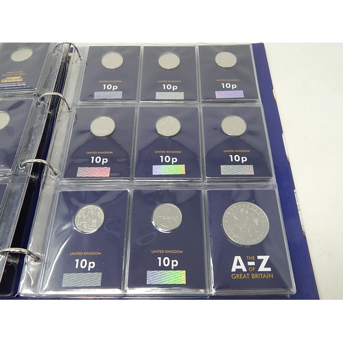 84 - Change Checker folder containing 2 x Sets of 2018 A to Z 10p coins with Rare Completer Medal; and a ... 