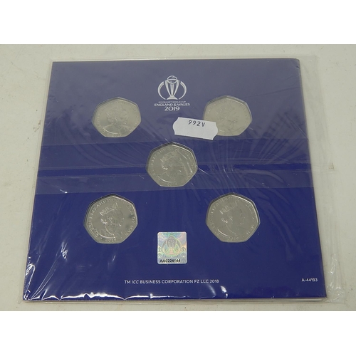 66 - The official 50p Collection ICC Cricket World Cup England and Wales 2019 in limited edition pack, st... 